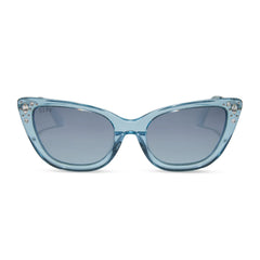 CINDERELLA - BLUE CRYSTAL GLITTER + BLUE DUST GRADIENT + POLARIZED SUNGLASSES