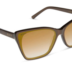 ALINA - MOSCOW MULE + BROWN GRADIENT GOLD FLASH SUNGLASSES