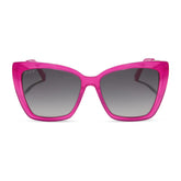 BECKY II - BRIGHT TULIP + GOLD + GREY GRADIENT + POLARIZED SUNGLASSES