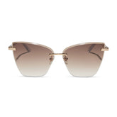 BECKY V - GOLD + BROWN GRADIENT SUNGLASSES