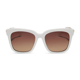 BELLA - WHITE CLOUD + BROWN GRADIENT SUNGLASSES