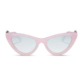 GLINDA UPLAND FOR GOOD - GLASSY PINK CRYSTAL + SILVER FLASH SUNGLASSES