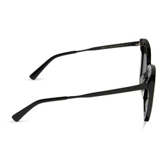 BECKY II - BLACK + DARK SMOKE POLARIZED SUNGLASSES