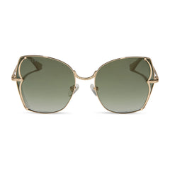 TIANA - GOLD + GREEN GRADIENT W LIGHT GOLD FLASH + POLARIZED SUNGLASSES