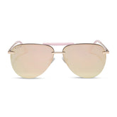 TAHOE - GOLD POWDER PINK + TAUPE MIRROR SUNGLASSES