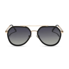 DRMTLGY - JOEY + BLACK + GOLD METAL + GREY GRADIENT + POLARIZED SUNGLASSES