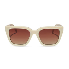 AMARA - COURTSIDE IVORY + GILDED TORTOISE + BROWN GRADIENT + POLARIZED SUNGLASSES
