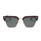 CAPRI - DARK CHERRY LACQUER + GREY + POLARIZED SUNGLASSES