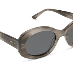 LAINEY - SMOKE MARBLE + GREY + POLARIZED SUNGLASSES