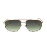 CHARLEY - BRUSHED GOLD + ALOE GREEN GRADIENT SUNGLASSES