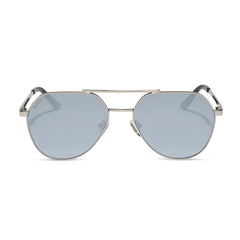THE RESERVE - SILVER + SILVER MIRROR + POLARIZED SUNGLASSES
