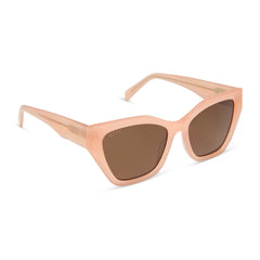 EVIE - PEACH + BROWN + POLARIZED SUNGLASSES