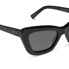 ADRIANA - BLACK + GREY + POLARIZED SUNGLASSES