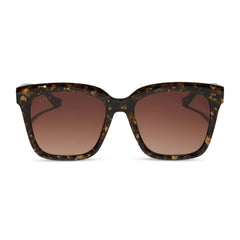 MEREDITH - GLITTER TORTOISE + BROWN GRADIENT SUNGLASSES