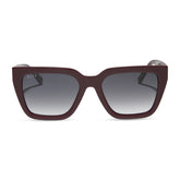 AMARA - DARK CHERRY LACQUER + GREY GRADIENT SUNGLASSES