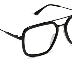 JORDAN - MATTE BLACK + BLACK TEMPLE TIPS + GLASSES