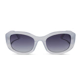 MIRANDA - MILKY WHITE + GREY GRADIENT + POLARIZED SUNGLASSES