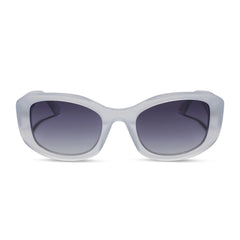 MIRANDA - MILKY WHITE + GREY GRADIENT + POLARIZED SUNGLASSES