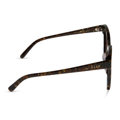 GIA - GLITTER TORTOISE + BROWN GRADIENT + GOLD FLASH SUNGLASSES