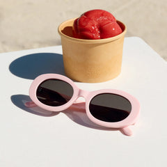 LAINEY - POWDER PINK + GREY + POLARIZED SUNGLASSES
