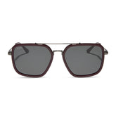 JORDAN - DARK CHERRY LACQUER + GREY GRADIENT + POLARIZED SUNGLASSES