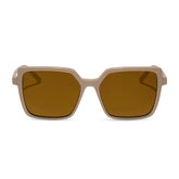 ESME - ALMOND + BROWN GOLD FLASH + POLARIZED SUNGLASSES