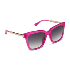BELLA - BRIGHT TULIP + GOLD + GREY GRADIENT SUNGLASSES