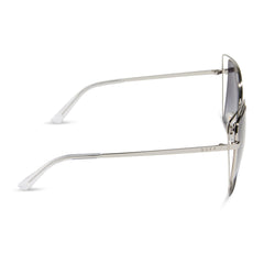 JACQUELINE - SILVER + GREY GRADIENT SUNGLASSES