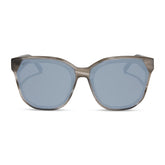 GIA - SMOKE MARBLE + GREY + SILVER FLASH SUNGLASSES
