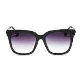 HAILEY - MATTE BLACK + SHARP GREY GRADIENT SUNGLASSES