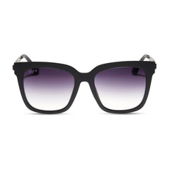 HAILEY - MATTE BLACK + SHARP GREY GRADIENT SUNGLASSES