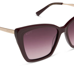 BECKY II - DARK CHERRY LACQUER + DARK CHERRY GRADIENT + POLARIZED SUNGLASSES