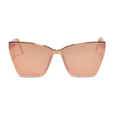 GOLDIE - APRICOT CRYSTAL + PEACH MIRROR SUNGLASSES