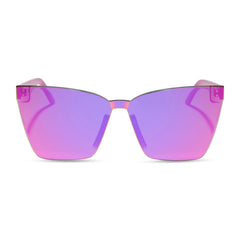 GOLDIE - BRIGHT TULIP + PINK RUSH MIRROR SUNGLASSES