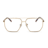 BERKELY - BRUSHED GOLD + ESPRESSO TORTOISE TIPS + BLUE LIGHT TECHNOLOGY GLASSES