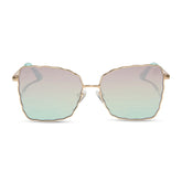 ARIEL 2.0 - SHIMMERING GOLD + IRIDESCENT SEA FOAM TO BLUE GRADIENT SUNGLASSES