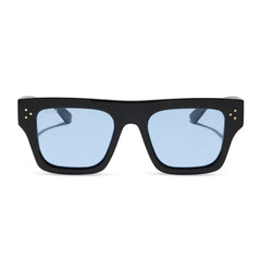 ROBERTS - BLACK + LIGHT BLUE TINT SUNGLASSES