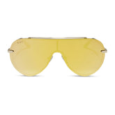 IMANI - GOLD + BRILLIANT GOLD MIRROR SUNGLASSES