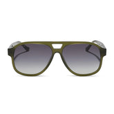 NASH - MILKY OLIVE + GREY GRADIENT SUNGLASSES