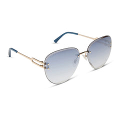 TRISTA - GOLD + SLATE GRADIENT FLASH SUNGLASSES