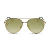 LENOX - GOLD + ALOE GREEN GRADIENT + LIGHT GOLD FLASH + POLARIZED SUNGLASSES
