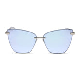 BECKY V - SILVER + LAVENDER MIRROR SUNGLASSES
