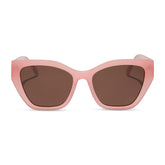 EVIE - PEACH + BROWN + POLARIZED SUNGLASSES