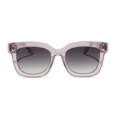 MAKAY - LIGHT PINK CRYSTAL + GREY GRADIENT SUNGLASSES