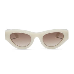 LUCY - MERINGUE + BROWN GRADIENT SUNGLASSES