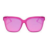 MEREDITH II - BRIGHT TULIP + PINK MIRROR SUNGLASSES