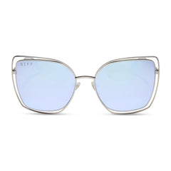 JACQUELINE - SILVER + THISTLE TEMPLE TIPS + LAVENDER MIRROR SUNGLASSES