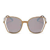 DONNA III - COPPER METAL + BROWN GOLD FLASH SUNGLASSES