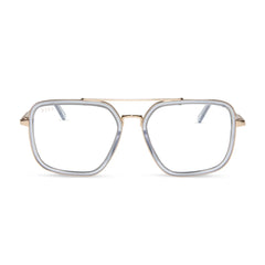 JORDAN - GOLD + CLEAR CRYSTAL TEMPLE TIPS + GLASSES