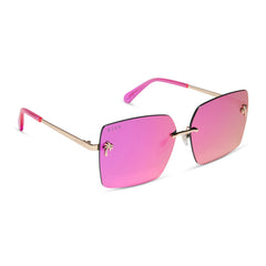 ROOKIE - HOT PINK + HOT PINK MIRROR SUNGLASSES
